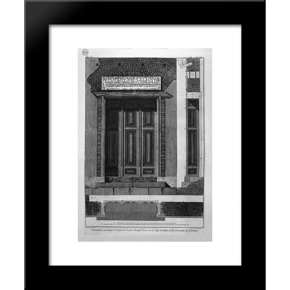 Entrance to the courtyard of the Temple of Isis 20x24 Framed Art Print by Pir...