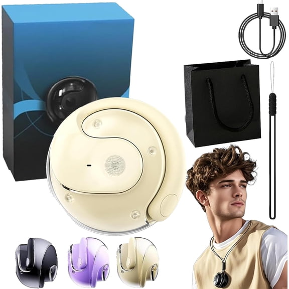 Entrancet Ai Translator Earbuds, Entrancet Ear Translator, AI Translation Wireless OWS Bluetooth 5.4 Earphones, AI Translation Ear Buds Real Time, Support 144 Languages Equipped with Ai App (Khaki)