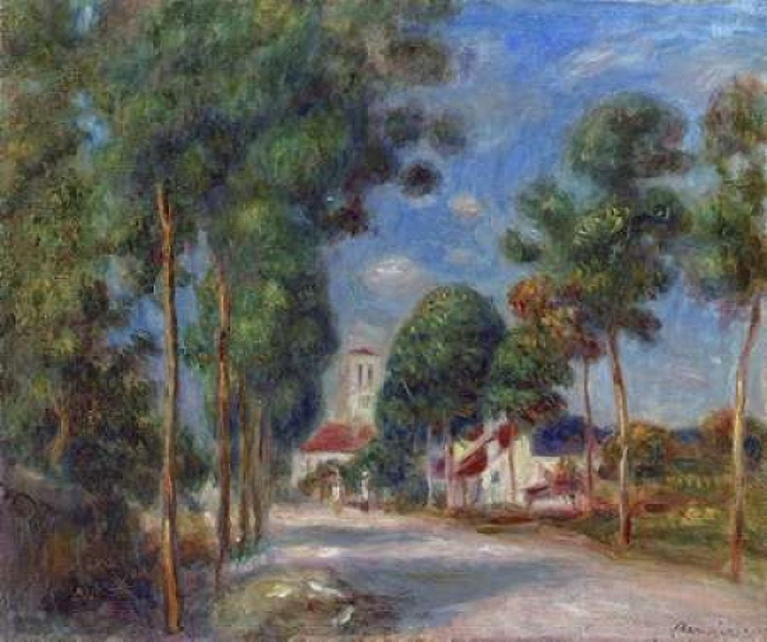 Entree du village dEssoyes Canvas Art - Pierre-Auguste Renoir (20 x 24)