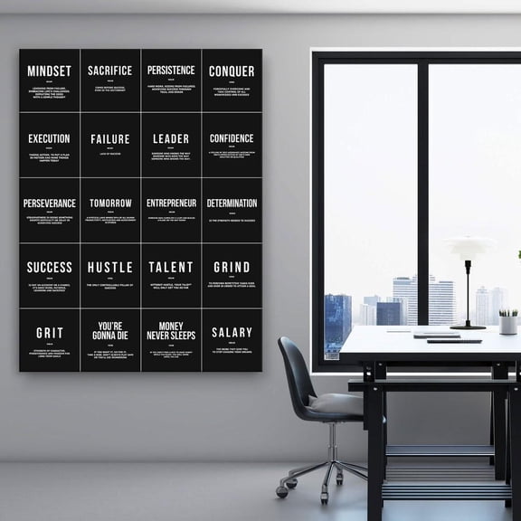 Entrepreneur Definitions Wall Art Motivational Office Decor Poster Inspirational Modern Quotes Home Decor, 8x12 UNFRAMED