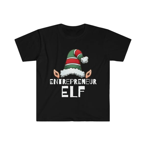 Entrepreneur Elf Christmas Unisex T-shirt, S-3XL Holidays Xmas Elves