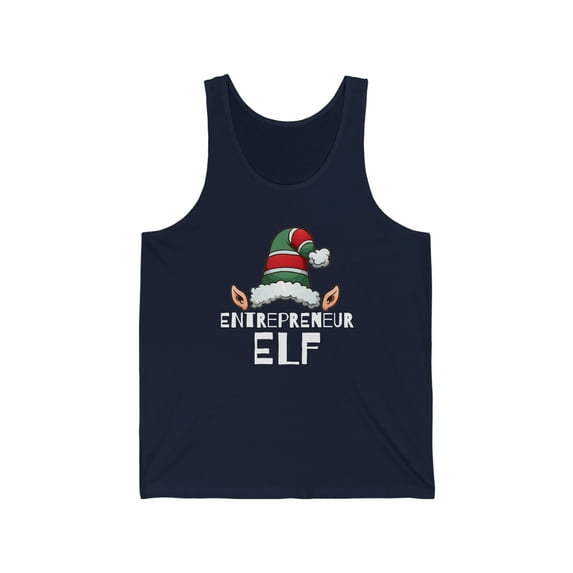 Entrepreneur Elf Christmas Unisex Tank Top, XS-2XL Holidays Xmas Elves