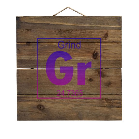 Entrepreneur Grind GR Element - Decorative REAL WOOD Wall Art - Faux Pallet Look