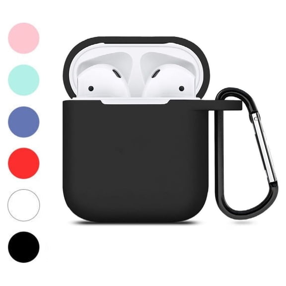 Entro Apple Shock Absorbent Earbud Case with Keychain, Black