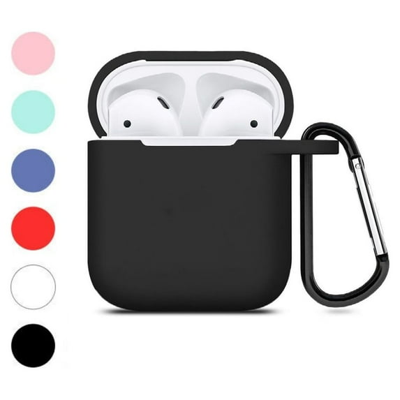 Entro Apple Shock Absorbent Earbud Case with Keychain, Black