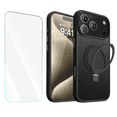 thumbnail image 1 of Entronix 2-in-1 Magnetic Matte Case Compatible with iPhone 17 Pro and iPhone 18 Pro with Screen Protector, Black, 1 of 9