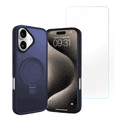 thumbnail image 1 of Entronix 2-in-1 Magnetic Matte Case Compatible with iPhone 17 with Screen Protector, Navy Blue, 1 of 6