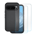 thumbnail image 1 of Entronix 3-Piece Bundle Compatible with Pixel 10/Pixel 10 Pro with Heavy Duty Triple-Layer Case & 2 HD Clear Screen Protector 9H Easy Install, Black, 1 of 7