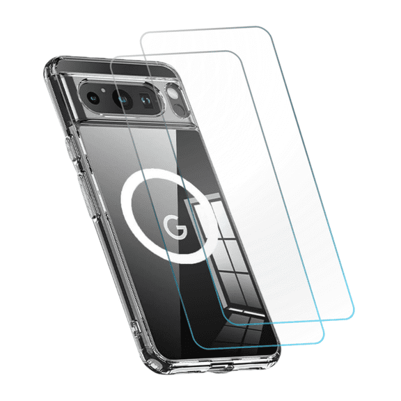 Entronix 3-Piece Bundle Compatible with Pixel 10/Pixel 10 Pro with Magnetic Clear Phone Case & 2 HD Clear Screen Protector 9H Easy Install