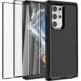 thumbnail image 1 of Entronix 3-in-1 Heavy Duty Case Compatible with Galaxy S24 Ultra with Screen Protector, Black, 1 of 6