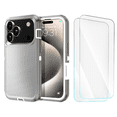 thumbnail image 1 of Entronix 3-in-1 Heavy Duty Case Compatible with iPhone 17 Pro / iPhone 18 Pro with 2 Screen Protector, Gray, 1 of 8