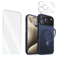 thumbnail image 1 of Entronix 3-in-1 Magnetic Matte Case Compatible with iPhone 17 Pro Max and iPhone 18 Pro Max with 1 Screen Protector and 1 Camera Lens Guard, Navy Blue, 1 of 9
