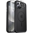 thumbnail image 1 of Entronix 3-in-1 Magnetic Matte Case Compatible with iPhone 12 Pro Max with 1 Screen Protector and 1 Camera Lens Guard, Black, 1 of 6