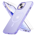 thumbnail image 1 of Entronix 3-in-1 Magnetic Matte Case Compatible with iPhone 13 with 2 Screen Protector, Purple, 1 of 7