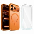 thumbnail image 1 of Entronix 3-in-1 Magnetic Matte Case Compatible with iPhone 17 Pro Max and iPhone 18 Pro Max with 2 Screen Protector, Orange, 1 of 8