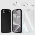 thumbnail image 1 of Entronix 5-in-1 Silicone Case Compatible with iPhone 17 Air with Camera and Screen Protector, Black, 1 of 8