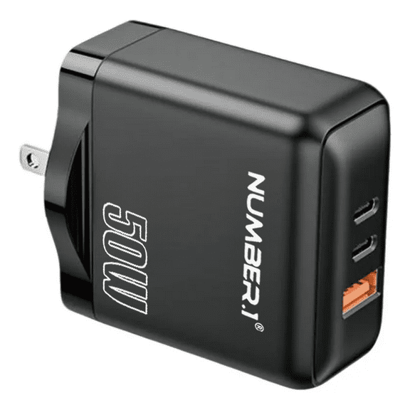 Entronix 50W Wall Charger – Dual USB-C & USB-A Fast Charging Plug