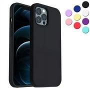Entronix Silicone Case Designed for iPhone 12/12Pro, Protective Cover, Black
