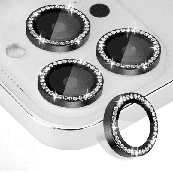 Entronix Camera Lens Protector Compatible with iPhone 17 Pro Max - Luxury Diamond Metal Cover