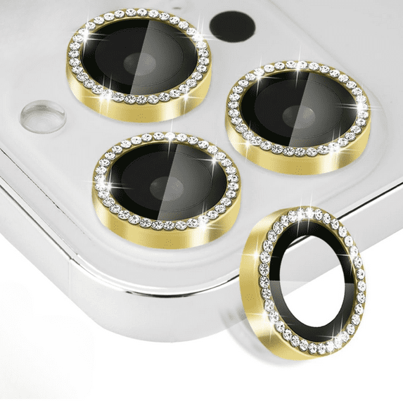 Entronix Camera Lens Protector Compatible with iPhone 17 Pro Max - Luxury Diamond Metal Cover