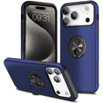 thumbnail image 1 of Entronix Protective Case Compatible with iPhone 17 Pro, Ring Holder Slim Cover, Navy Blue, 1 of 6
