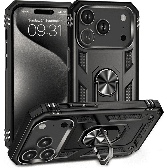 Entronix Case Compatible with iPhone 17 Pro Max - Dual-Layer Guard Gripstand