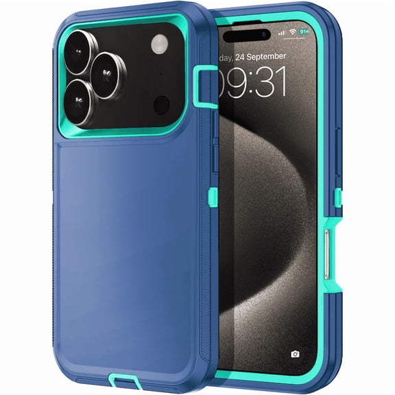 Entronix Heavy Duty Case Compatible with iPhone 17 Pro Max / iPhone 18 Pro Max, Shockproof Hard Cover, Teal Blue