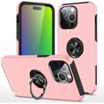 thumbnail image 1 of Entronix Case Designed for Apple iPhone 16 Pro Heavy Duty Case with Built-in Kickstand, Dual Layer Protection with Rotating Holder Ring, Sturdy Case for Apple iPhone 16 Pro, Pink, 1 of 6