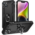 thumbnail image 1 of Entronix Case Designed for Apple iPhone 13 Mini Heavy Duty Case with Built-in Kickstand, Dual Layer Protection with Rotating Holder Ring, Sturdy Case for Apple iPhone 13 Mini, Black, 1 of 5