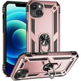 thumbnail image 1 of Entronix Case Designed for Apple iPhone 13 Mini Heavy Duty Case with Built-in Kickstand, Dual Layer Protection with Rotating Holder Ring, Sturdy Case for Apple iPhone 13 Mini, Pink, 1 of 5