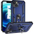 thumbnail image 1 of Entronix Protective Case for iPhone 14, Kickstand Ring Holder Armor Style Cover, Navy, 1 of 5