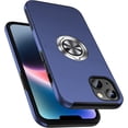 thumbnail image 1 of Entronix Protective Case Compatible with iPhone 14 Plus, Ring Holder Cover, Blue, 1 of 7