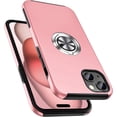 thumbnail image 1 of Entronix Protective Case Compatible with iPhone 15 Plus, Ring Holder Cover, Pink, 1 of 7