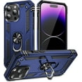thumbnail image 1 of Entronix Case Designed for Apple iPhone 15 Pro Heavy Duty Case with Built-in Kickstand, Dual Layer Protection with Rotating Holder Ring, Sturdy Case for Apple iPhone 15 Pro, Navy, 1 of 5