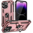 thumbnail image 1 of Entronix Case Designed for Apple iPhone 15 Pro Max Heavy Duty Case with Built-in Kickstand, Dual Layer Protection with Rotating Holder Ring, Sturdy Case for Apple iPhone 15 Pro Max, Pink, 1 of 5