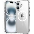 thumbnail image 1 of Entronix Case Designed for Apple iPhone 16 Clear Magnetic Case, [Yellow Resistant] Strong Protective Cover, Slim Fit Shockproof Transparent Crystal Clear Magnetic Case for Apple iPhone 16, 1 of 5