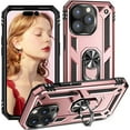 thumbnail image 1 of Entronix Case Designed for Apple iPhone 16 Pro Heavy Duty Case with Built-in Kickstand, Dual Layer Protection with Rotating Holder Ring, Sturdy Case for Apple iPhone 16 Pro, Pink, 1 of 5