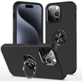 thumbnail image 1 of Entronix Protective Case Compatible with iPhone 16 Pro, Ring Holder Cover, Black, 1 of 7