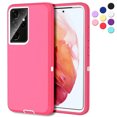 thumbnail image 1 of Entronix Heavy Duty Case for Galaxy S21 Ultra Shockproof Triple Layer Rugged Case, Pink, 1 of 6