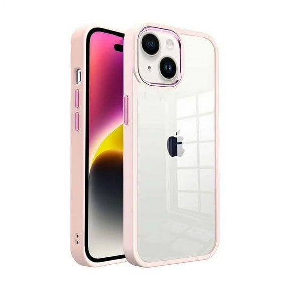 Entronix Clear Case Compatible With iPhone 15 Plus Clear Transparent Case Rugged Lightweight Slim Shockproof Transparent Heavy Duty Case for iPhone 15 Plus, Pink