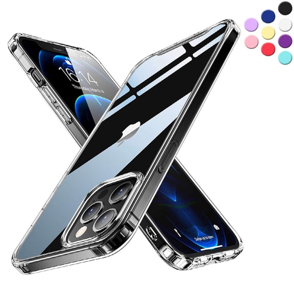 Entronix Clear Case Compatible with iPhone 12 Pro Max, Shockproof Hard Cover