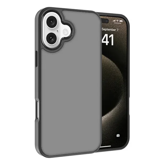 Entronix Clear Transparent Case for iPhone 17 Rugged Lightweight Slim Shockproof Transparent Heavy Duty Case, Black