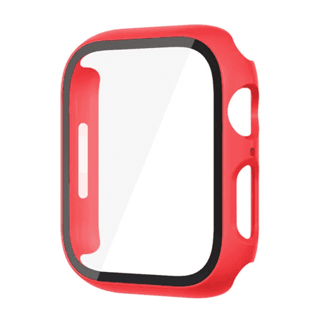 Entronix Watch Case Compatible with Apple Watch Series 10 - 42 MM with Built-in Screen Protector, Red