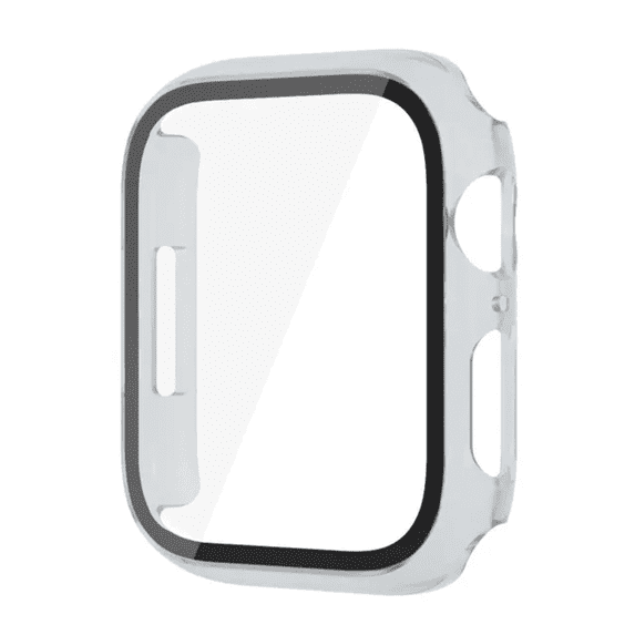Entronix Colorful Case Compatible for iWatch Series 10 (2024) 46mm with Built-in Tempered Glass Screen Protector, Full Coverage, Clear