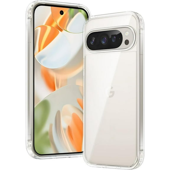 Entronix Crystal Clear Case Designed for Pixel 10 Pro XL, [Yellow Resistant] Slim Fit Shockproof