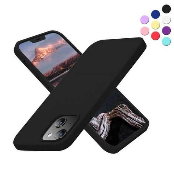 Entronix Dustproof Anti-Scratch Silicone Back Cover for iPhone 14, Black