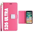 thumbnail image 1 of Entronix Foldable Case for Galaxy S26 Ultra, Book Wallet Cover with Cash Card Holder & Lanyard, Hot Pink, 1 of 6