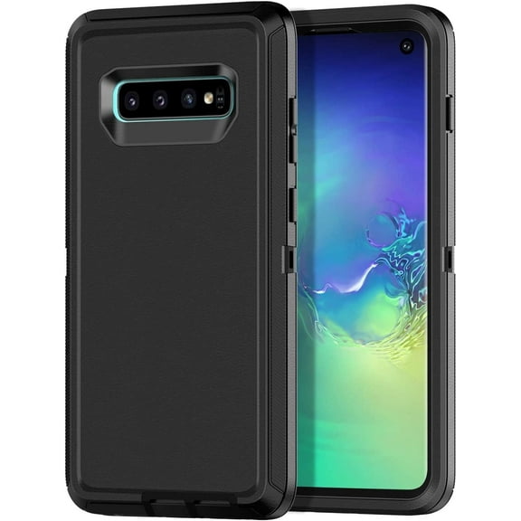 Designed for Samsung Galaxy S10 Heavy Duty Case, Triple Layer Protection Shockproof Dropproof Dustproof Anti-Scratch Phone Case Cover for Samsung Galaxy S10,Black