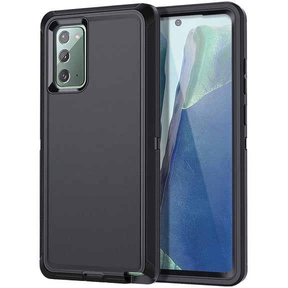 Entronix Heavy Duty Case Compatible with Galaxy Note 20, Shockproof Hard Cover, Black