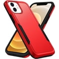 thumbnail image 1 of Entronix Heavy Duty Case Compatible with iPhone 11, Hybrid Hard Cover, Red, 1 of 8